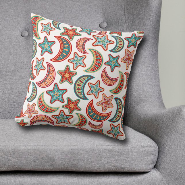 Kunst-Stars und Mondmuster Kissen (Von Creator hochgeladen)