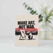 Kunst statt Krieg Rat Künstler Postkarte (Stehend Vorderseite)