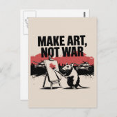 Kunst statt Krieg Rat Künstler Postkarte (Vorne/Hinten)
