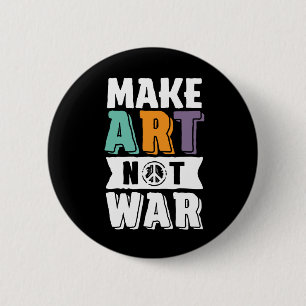 Kunst statt Krieg Weltfriedenkünstler machen Button