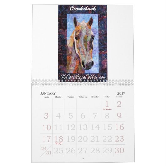 Kunst-Steppdecken-Kalender Kalender (Jan 2027)