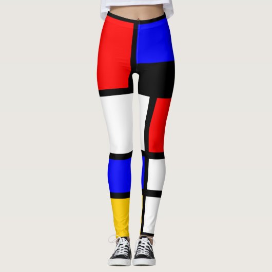 Kunst Stil Mondrian Leggings (Vorderseite)