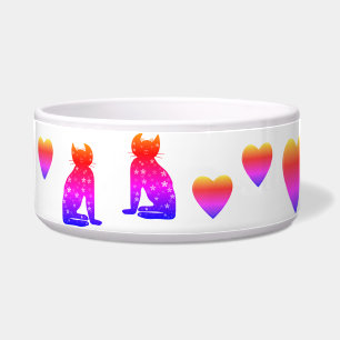 Kunst, Süße Katzen-Cliparts Napf