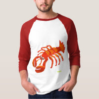 Kunst-T-Shirt: Großer roter Hummer