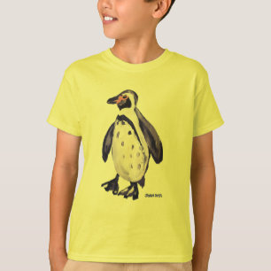 Kunst-T - Shirt: Pinguin-gelber T-Shirt