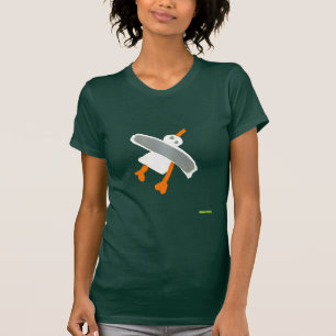 Kunst-T - Shirt: Seemöwe-Fronten-und T-Shirt