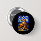 Kunst Tabby-Kat spielt Gitarre Whimsical Button (Vorne & Hinten)