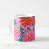 Kunst-Tasse: Hibiskus-Rosa Kaffeetasse (Vorderseite Links)