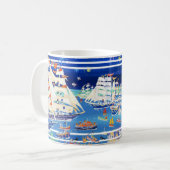 Kunst-Tasse: Hoher SchiffeRegatta Falmouths '14 Kaffeetasse (Vorderseite Links)