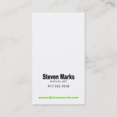 Kunst-Technologie-Visitenkarte Visitenkarte (Rückseite)