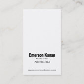 Kunst-Technologie-Visitenkarte Visitenkarte (Rückseite)