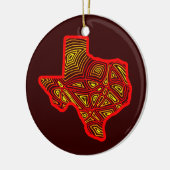 Kunst Texas Scribbleprint Keramikornament (Links)