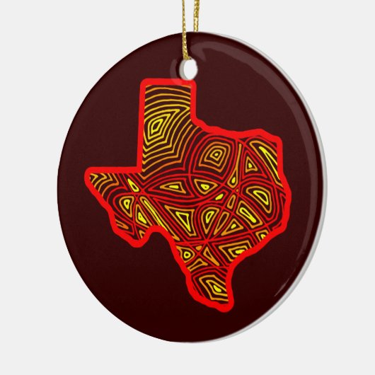 Kunst Texas Scribbleprint Keramikornament (Links)