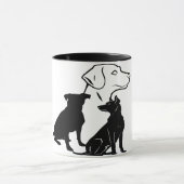 Kunst-Trio von Loyal Paws Tasse (Zentrum)