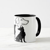 Kunst-Trio von Loyal Paws Tasse (VorderseiteRechts)