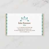 Kunst u. Handwerk Visitenkarte (Rückseite)