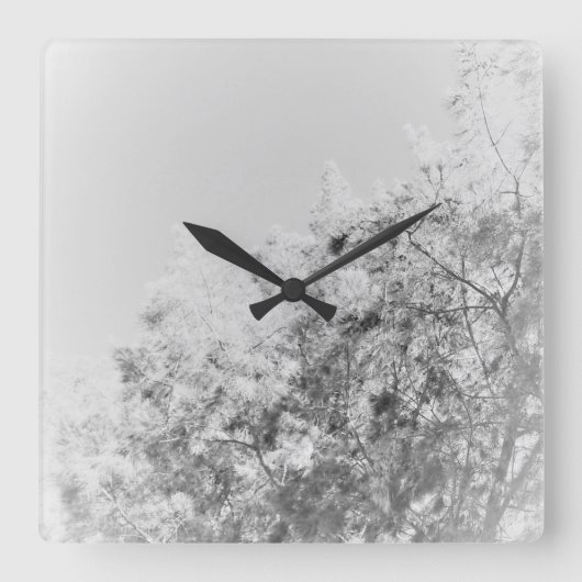 KUNST UND DESIGN DER Wall-Clock-KUNST Quadratische Wanduhr (Vorderseite)