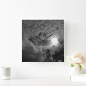 KUNST UND DESIGN DER Wall-Clock-KUNST Quadratische Wanduhr (Zuhause)