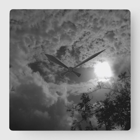 KUNST UND DESIGN DER Wall-Clock-KUNST Quadratische Wanduhr (Vorderseite)