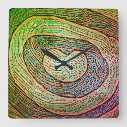 KUNST UND DESIGN KLICKEN QUADRATISCHE WANDUHR (Vorderseite)