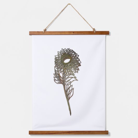 KUNST UND DESIGN VON HOLZTOPPESTRE WANDTEPPICH MIT HOLZRAHMEN (Vorderseite)