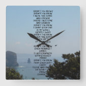 KUNST- UND DESIGN-WANDEL QUADRATISCHE WANDUHR (Vorderseite)