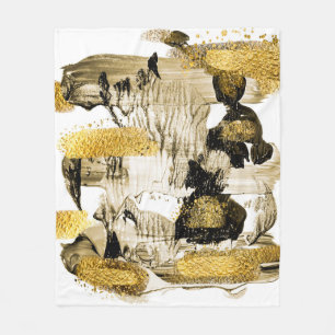 Kunst und Gold. Trendige Farbe mit goldener Farbe Fleecedecke