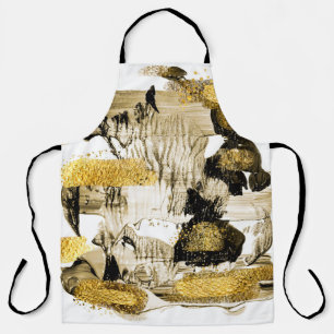 Kunst und Gold. Trendige Farbe mit goldener Farbe Schürze