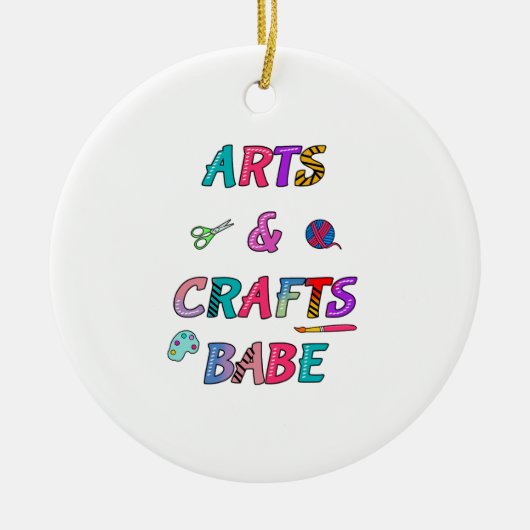 Kunst und Handwerk Babe Keramik Ornament (Vorne)