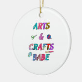 Kunst und Handwerk Babe Keramik Ornament (Links)