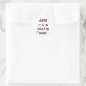 Kunst und Handwerk Babe Runder Aufkleber (Tasche)