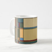 Kunst und Handwerk: Gefasstes geometrisches Muster Kaffeetasse (Vorderseite Links)