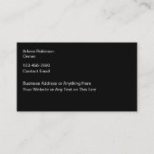 Kunst und Handwerk Kreative Visitenkarten Visitenkarte (Rückseite)