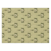 Kunst und Handwerk, Mission Style White Floral Mus Tischdecke (Vorderseite (Horizontal))