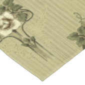 Kunst und Handwerk, Mission Style White Floral Mus Tischdecke (Schrägansicht)