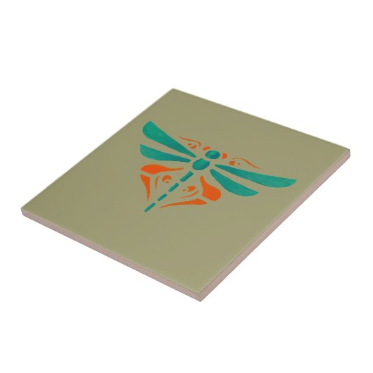 Kunst und Handwerk oder Handwerker 1907 Dragonfly- Fliese (Seite)