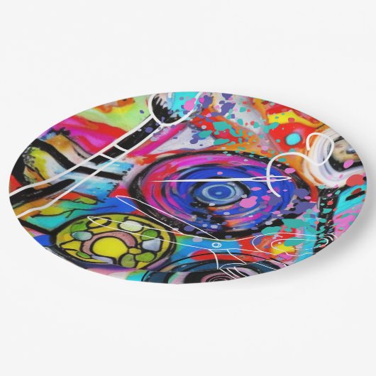 Kunst und Handwerk Pappteller (Schrägansicht)