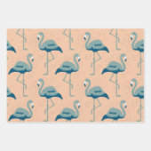 Kunst und Handwerk Stil dekoriert Flamingo gemuste Geschenkpapier Set (Vorderseite 3)