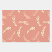 Kunst und Handwerk Stil dekoriert Flamingo gemuste Geschenkpapier Set (Vorderseite 2)