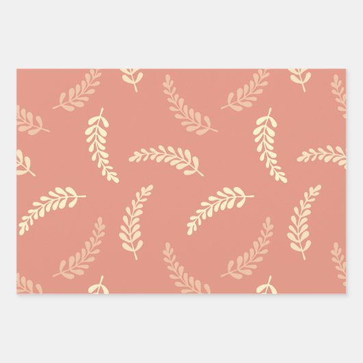 Kunst und Handwerk Stil dekoriert Flamingo gemuste Geschenkpapier Set (Vorderseite 2)