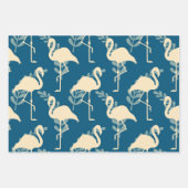 Kunst und Handwerk Stil dekoriert Flamingo gemuste Geschenkpapier Set (Vorderseite)