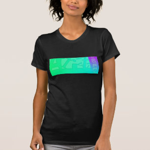 Kunst und Leben Typografisches T-Shirt für Frauen