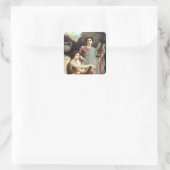 Kunst und Literatur Quadratischer Aufkleber (Tasche)