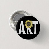 Kunst und Sonnenblume-Knopf Button (Vorne & Hinten)