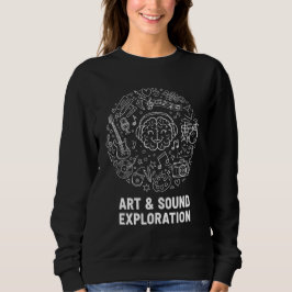 Kunst- und Sounderkundung – Handgezeichnete Musik  Sweatshirt