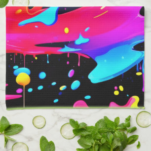 Kunst und Spritzer Geschirrtuch