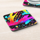 Kunst und Spritzer Getränkeuntersetzer (Linke Seite)