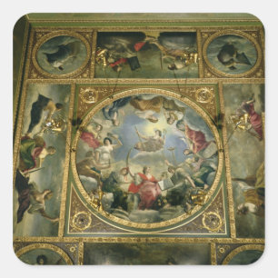 Kunst und Wissenschaft, 1636 Quadratischer Aufkleber