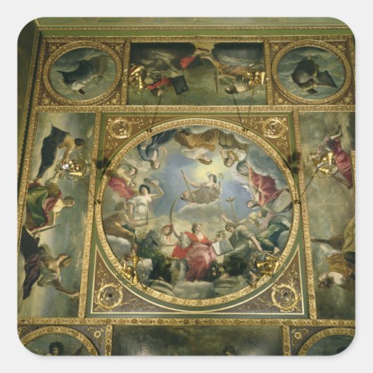 Kunst und Wissenschaft, 1636 Quadratischer Aufkleber (Vorderseite)