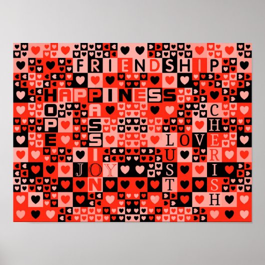 Kunst und Worte Poster (Vorne)